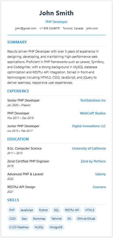 Free ATS Resume Template for Corporate Jobs